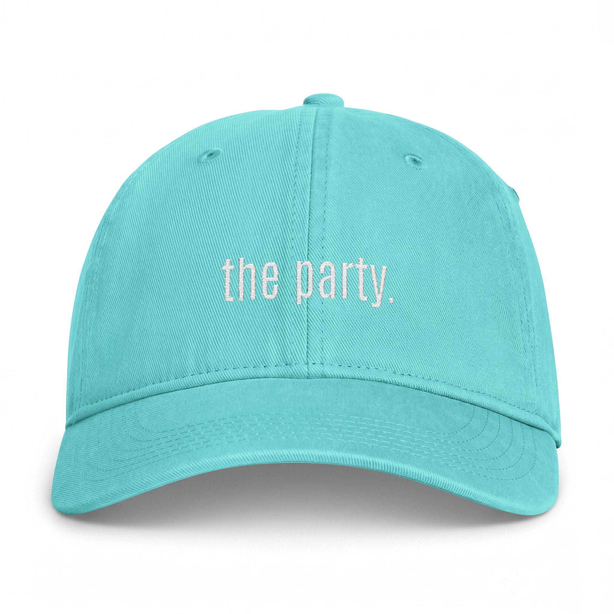 Coastal Washed Bachelorette Baseball Cap  Wife of the Party & The Party