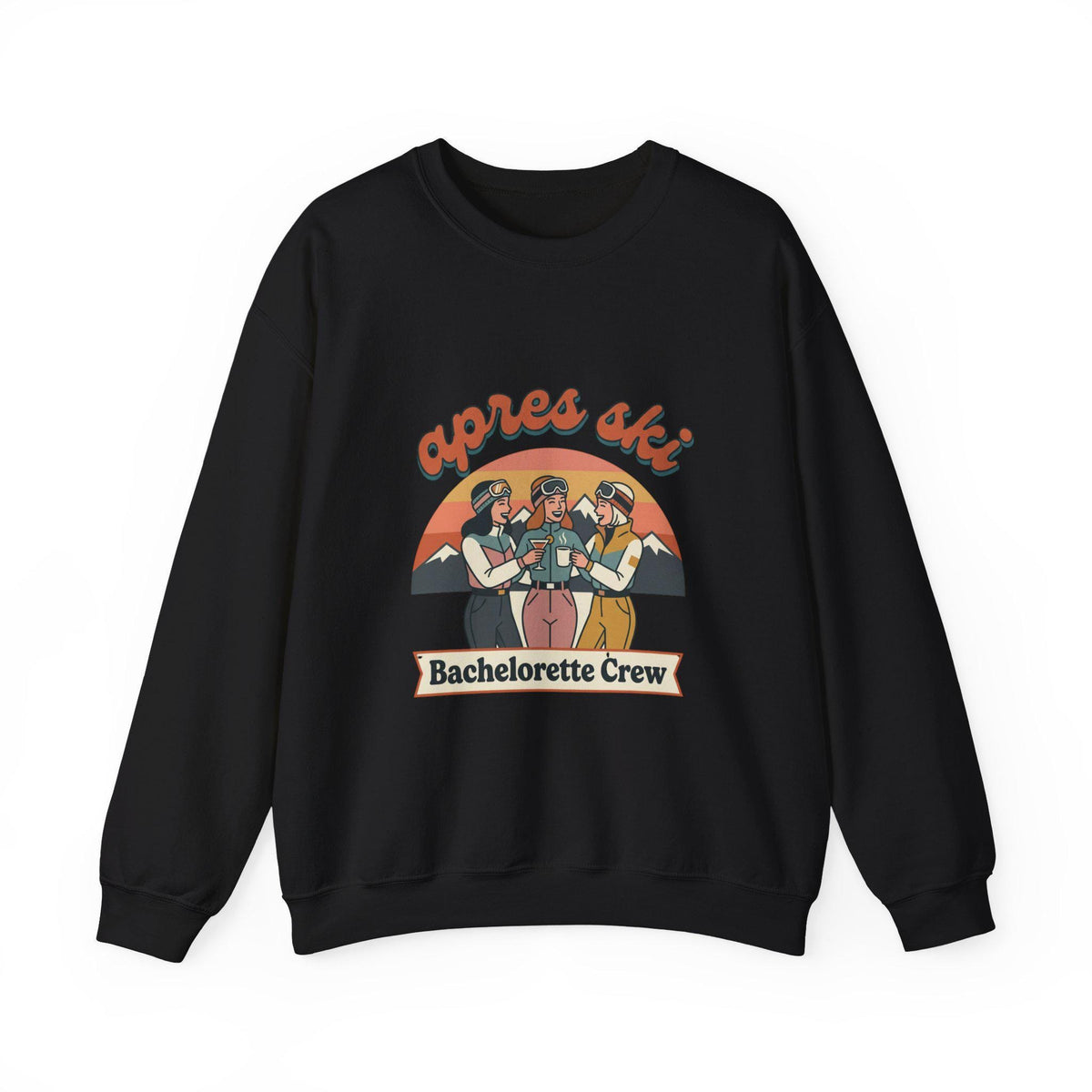 Après Ski Bachelorette Crewneck | Ski Party Friends Graphic