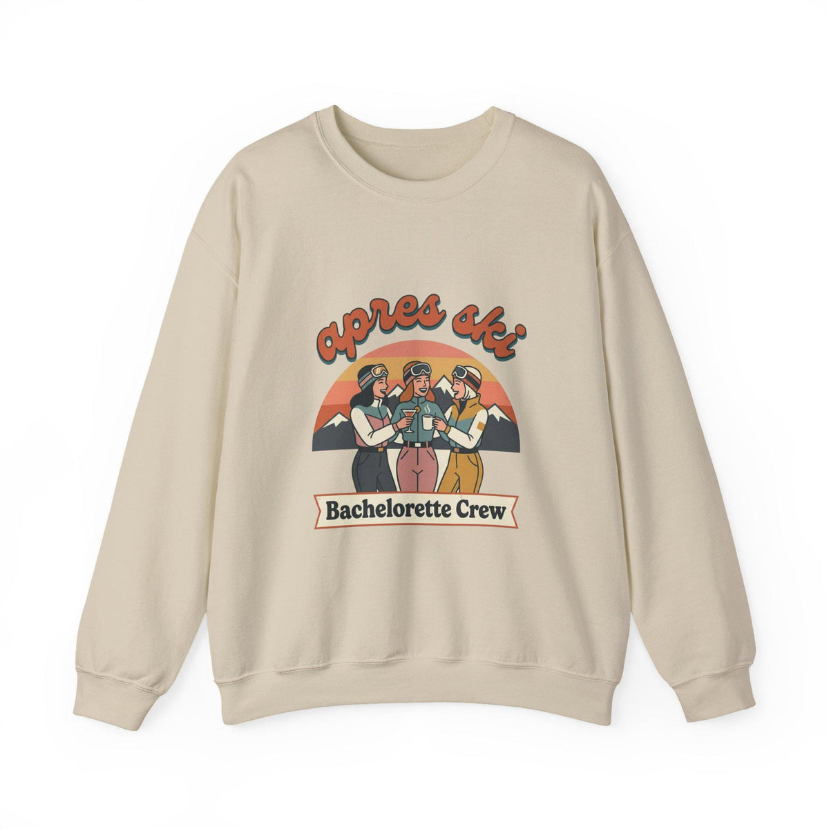 Après Ski Bachelorette Crewneck | Ski Party Friends Graphic