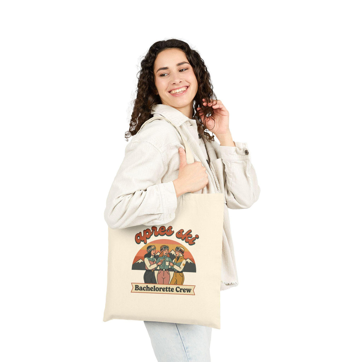 Après Ski Bachelorette Crew Tote Bag | Retro Ski Party Design