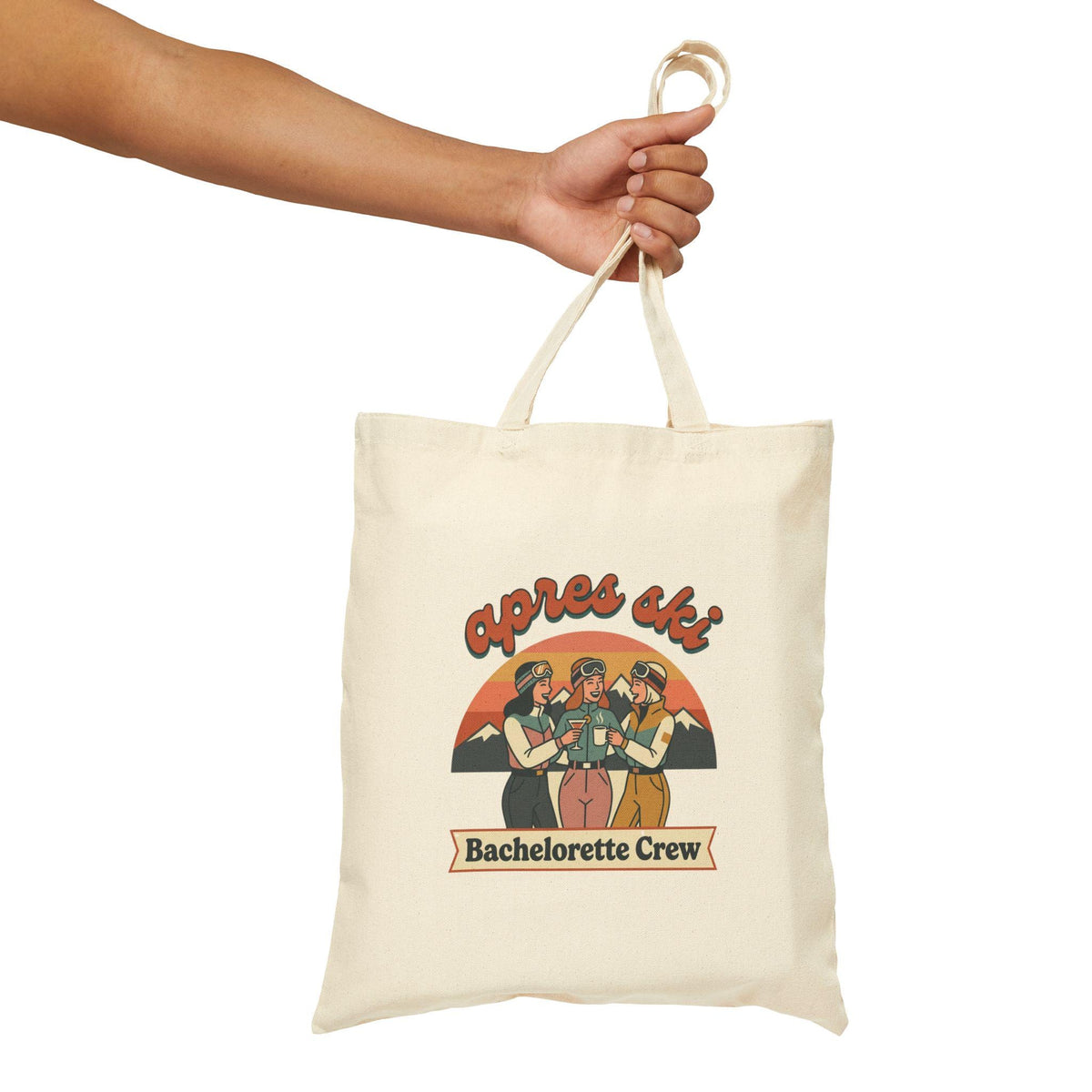 Après Ski Bachelorette Crew Tote Bag | Retro Ski Party Design
