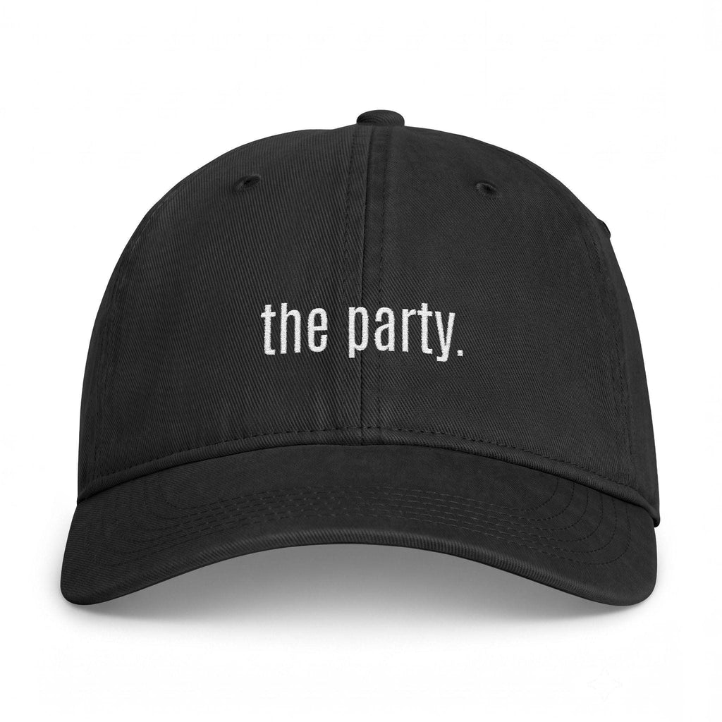 THE PARTY cap | Embroidered text dad hat, coastal washed style