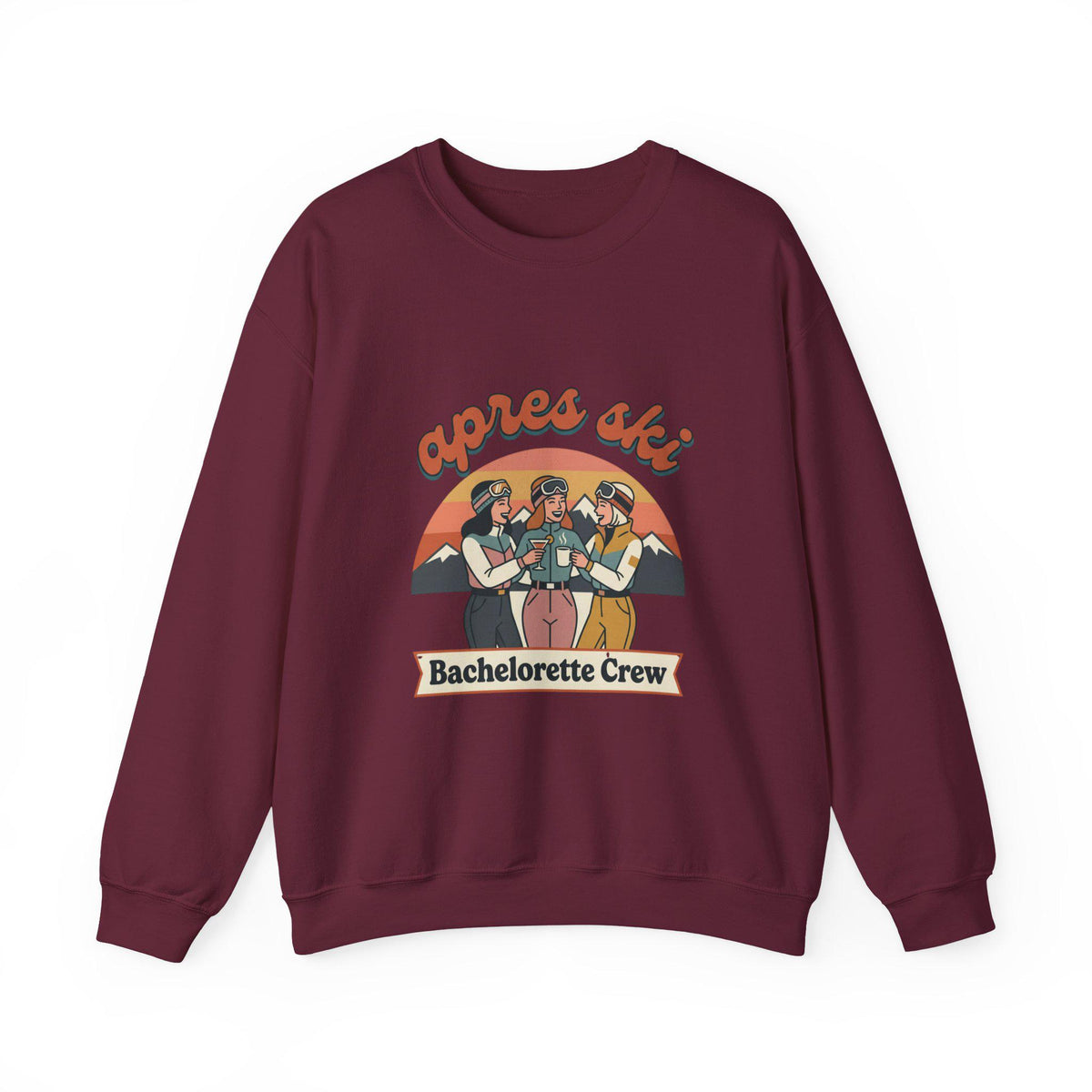 Après Ski Bachelorette Crewneck | Ski Party Friends Graphic