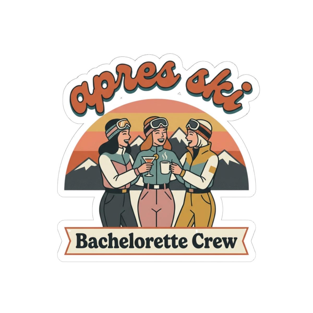 Apres Ski Bachelorette Crew Sticker | Ski Party Decal
