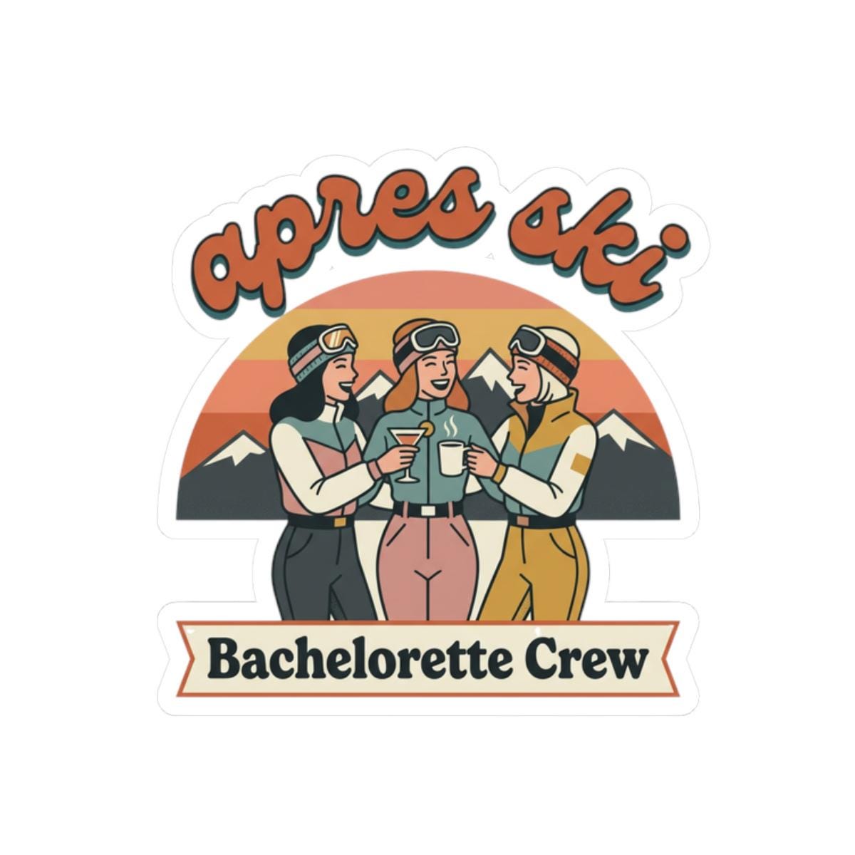 Apres Ski Bachelorette Crew Sticker | Ski Party Decal