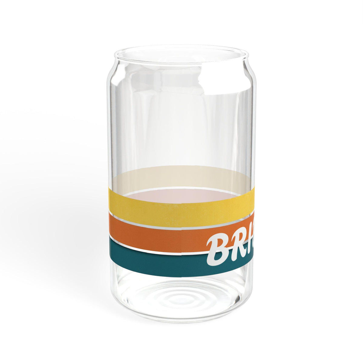 Retro Stripes Sipper Glass 16oz | Bachelorette Tumbler with Straw