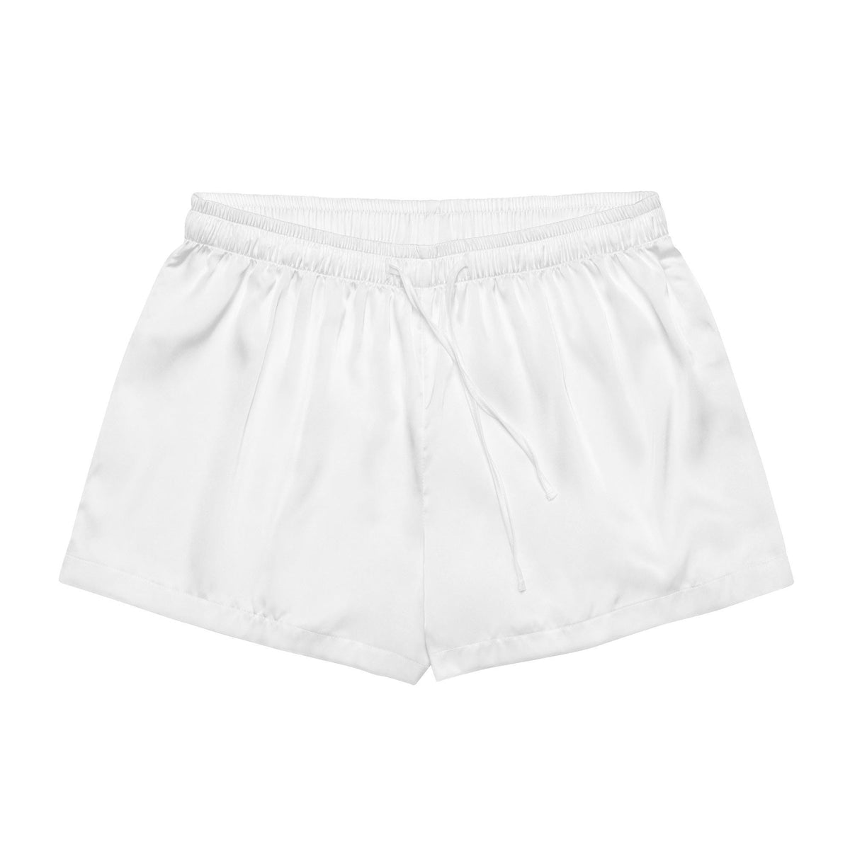 White Silky Mrs. Pajama Shorts | Bridal Set