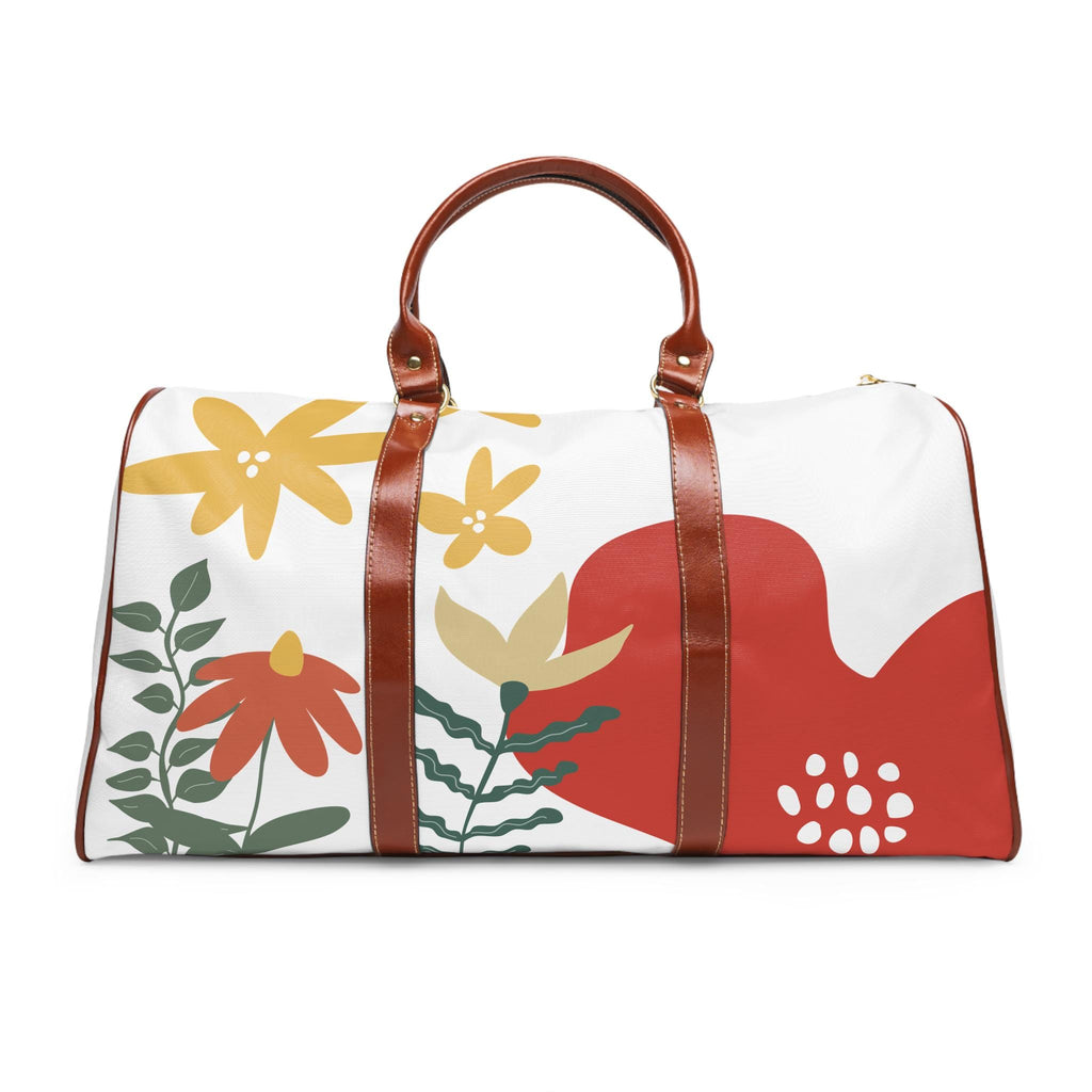 Bachelorette Weekend Bag | Abstract Floral Print Waterproof Travel Duffle Bag