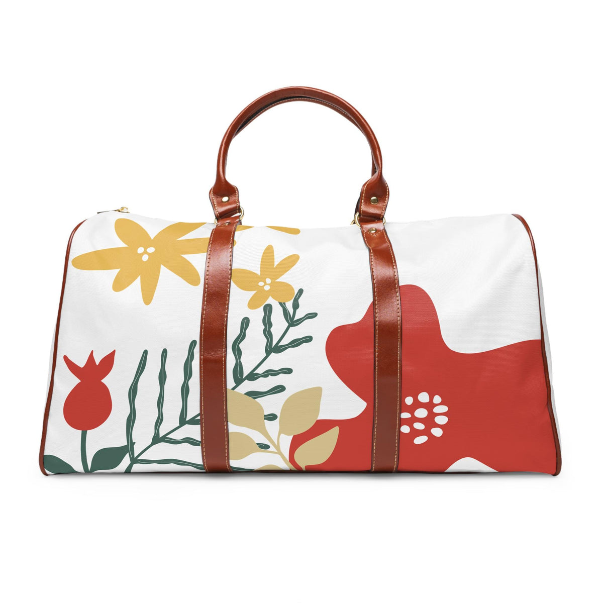 Bachelorette Weekend Bag | Abstract Floral Print Waterproof Travel Duffle Bag