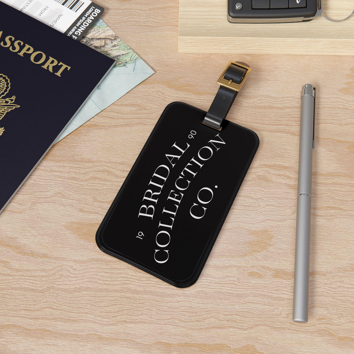 Bridal Collection Co. Luggage Tag | Wedding Weekend & Bachelorette | Black Typography