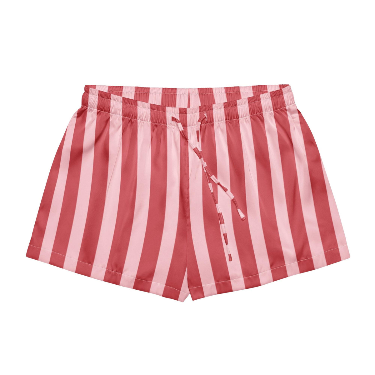 Silky Striped Pajama Shorts