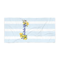 La Dolce Vita Lemon Stripe Beach Towel | Coastal italian Bachelorette & Wedding Weekend Essentials