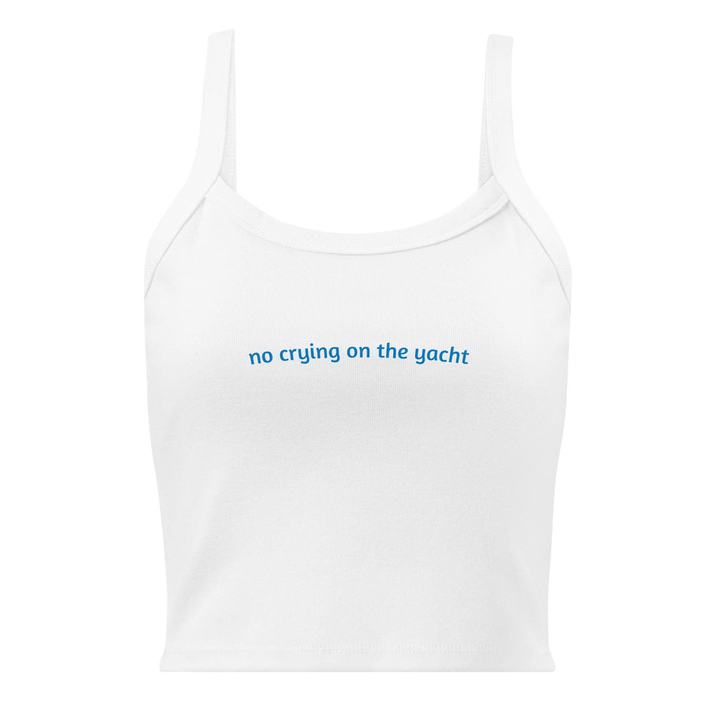 Bridesmaid tank - no crying on the yacht | Coastal Bachelorette Weekend