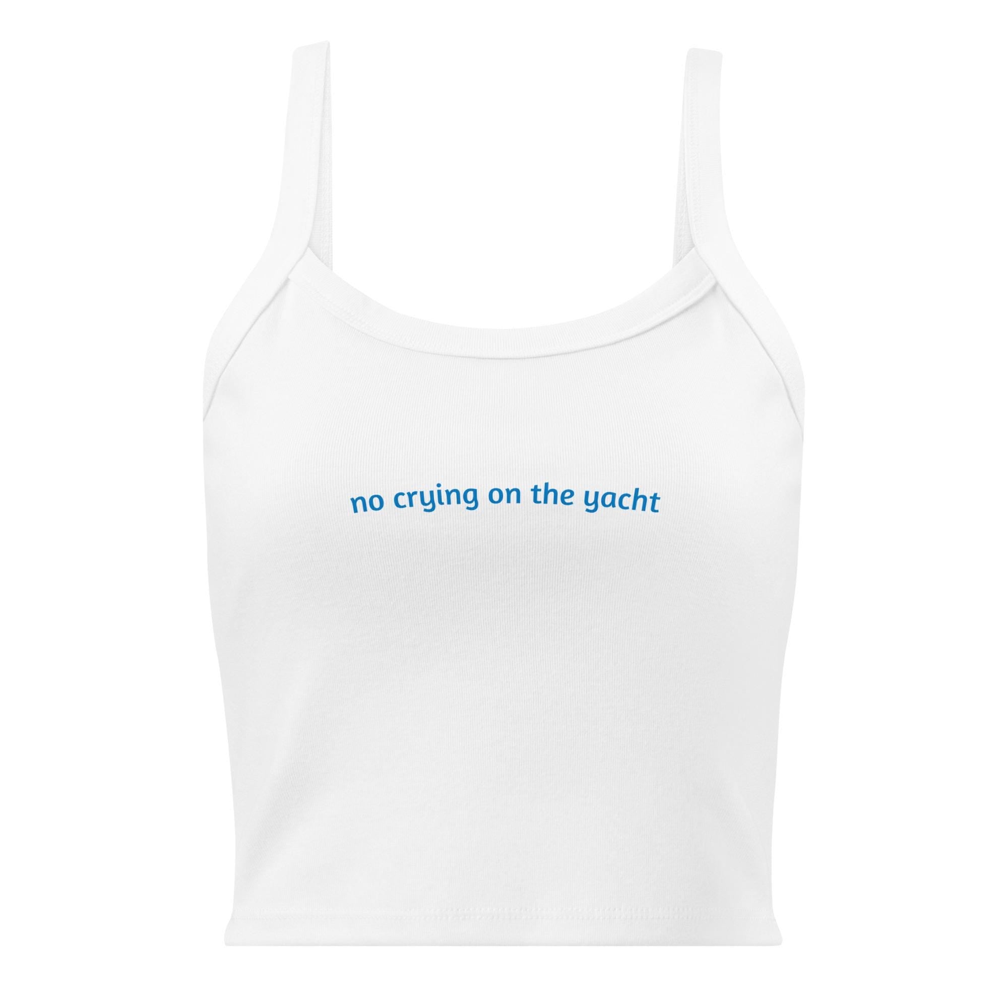 Bridesmaid tank - no crying on the yacht | Coastal Bachelorette Weekend