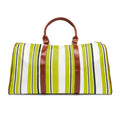Chartreuse Bachelorette & Wedding Weekender Bag | Striped Duffle, Beach Weekend Tote