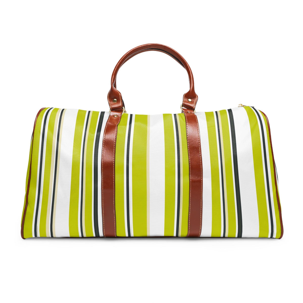 Chartreuse Bachelorette & Wedding Weekender Bag | Striped Duffle, Beach Weekend Tote