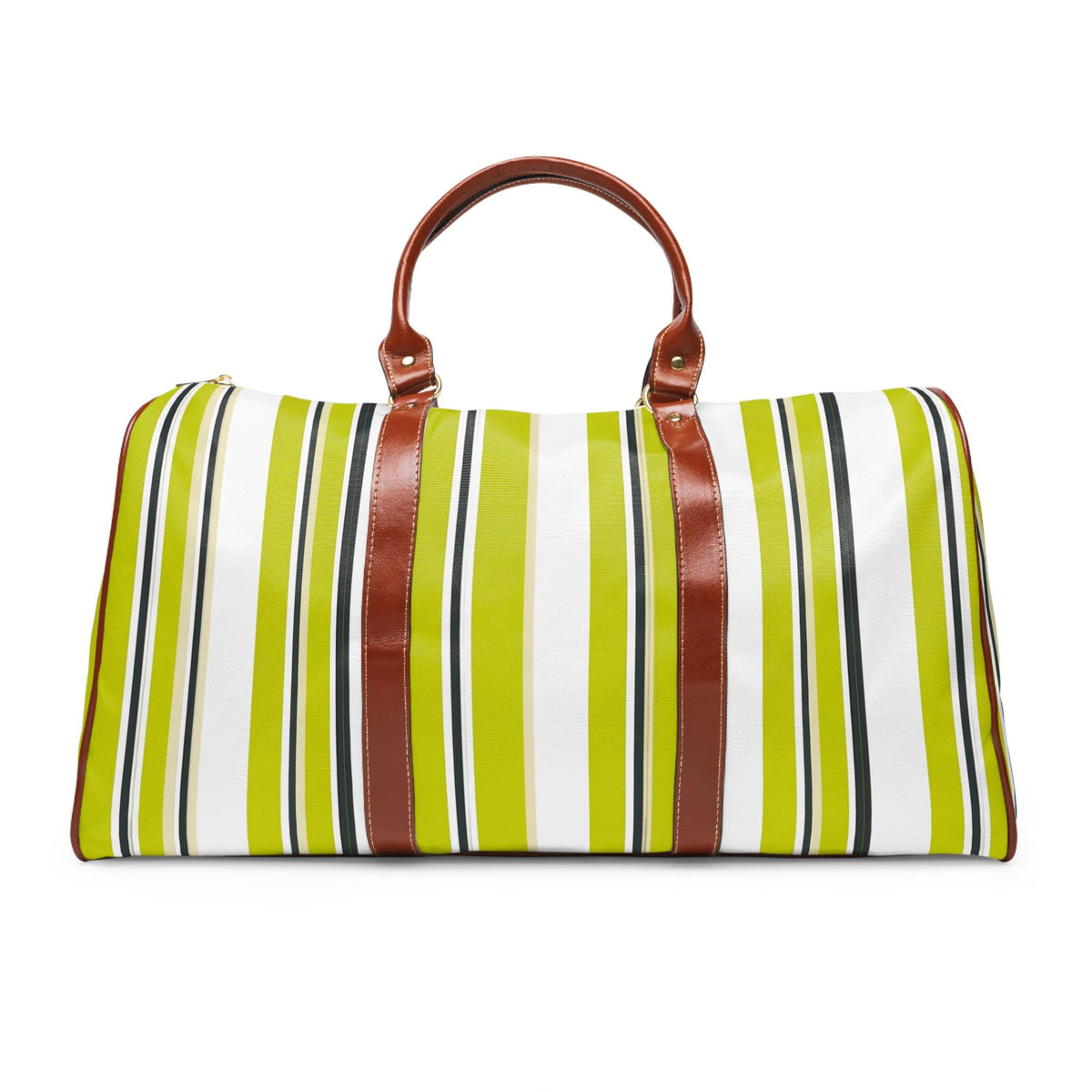Chartreuse Bachelorette & Wedding Weekender Bag | Striped Duffle, Beach Weekend Tote