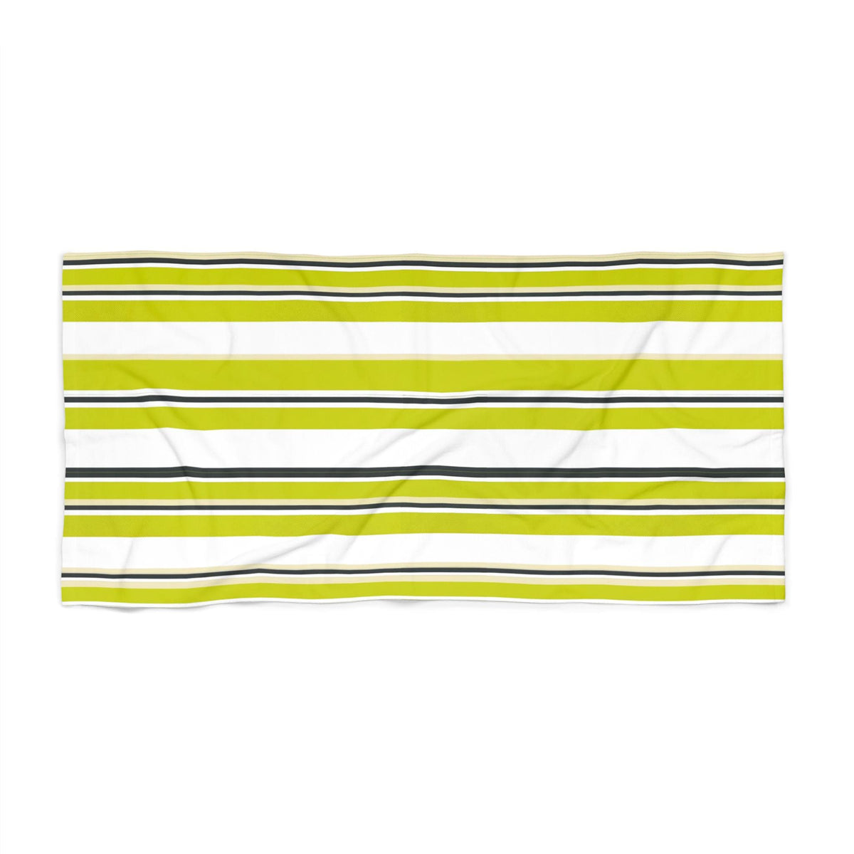 Chartreuse Bachelorette & Wedding Weekend Beach Towel | Nautical Summer Striped Towel
