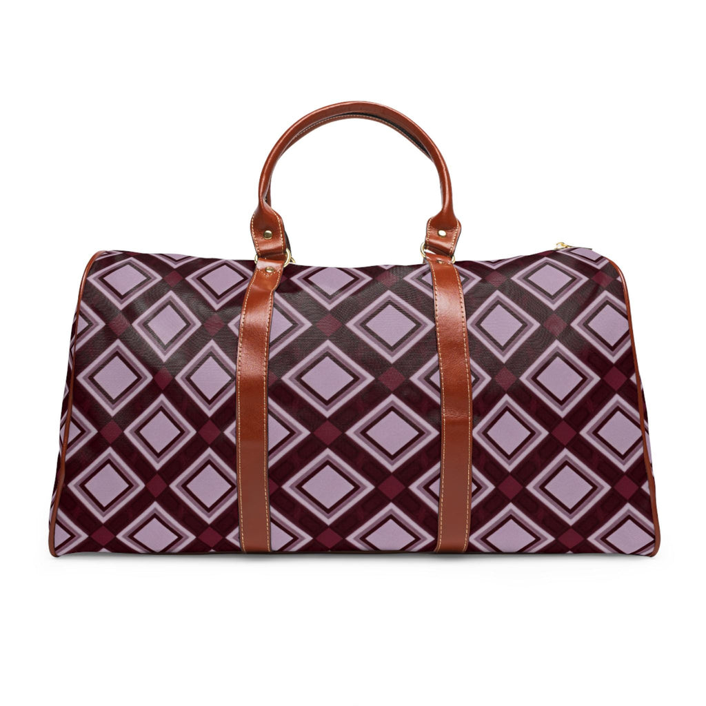 Burgundy Geometric Weekender Bag | Bachelorette & Wedding Weekend Travel