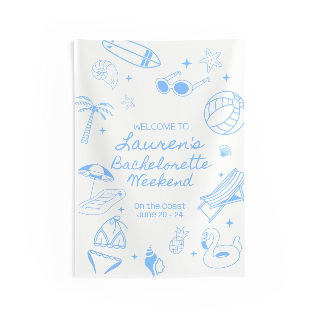Coastal Bachelorette Welcome Banner| Personalized Beach Disco