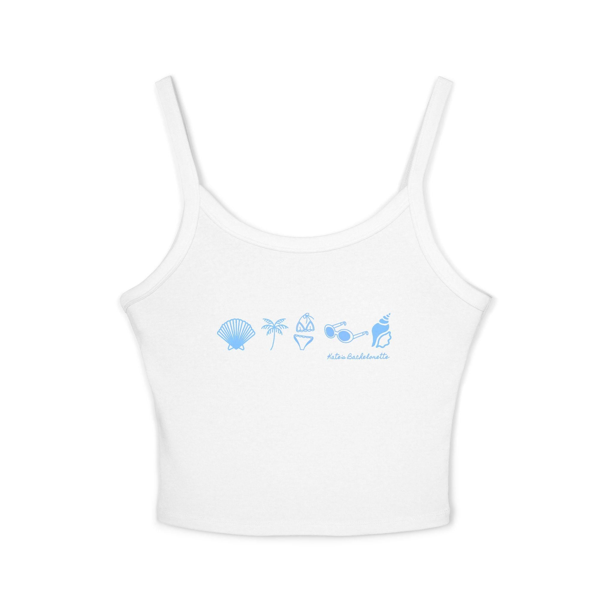 Coastal Club Bachelorette Tank | Personalized, Beach Blue Icons