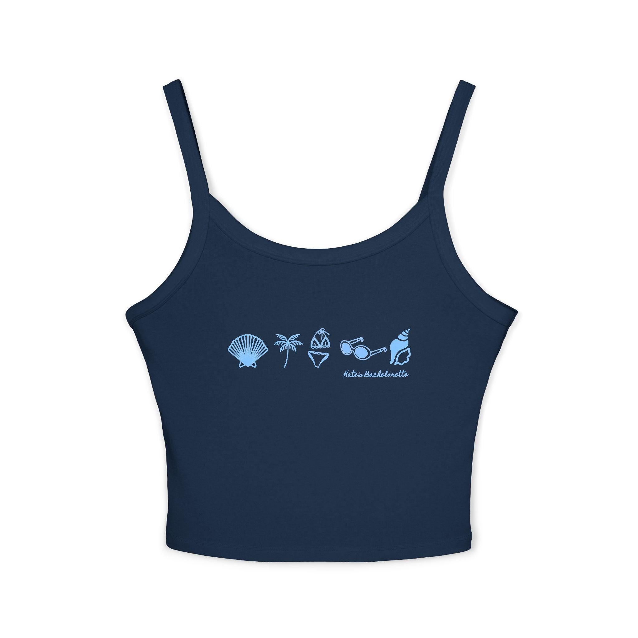 Coastal Club Bachelorette Tank | Personalized, Beach Blue Icons