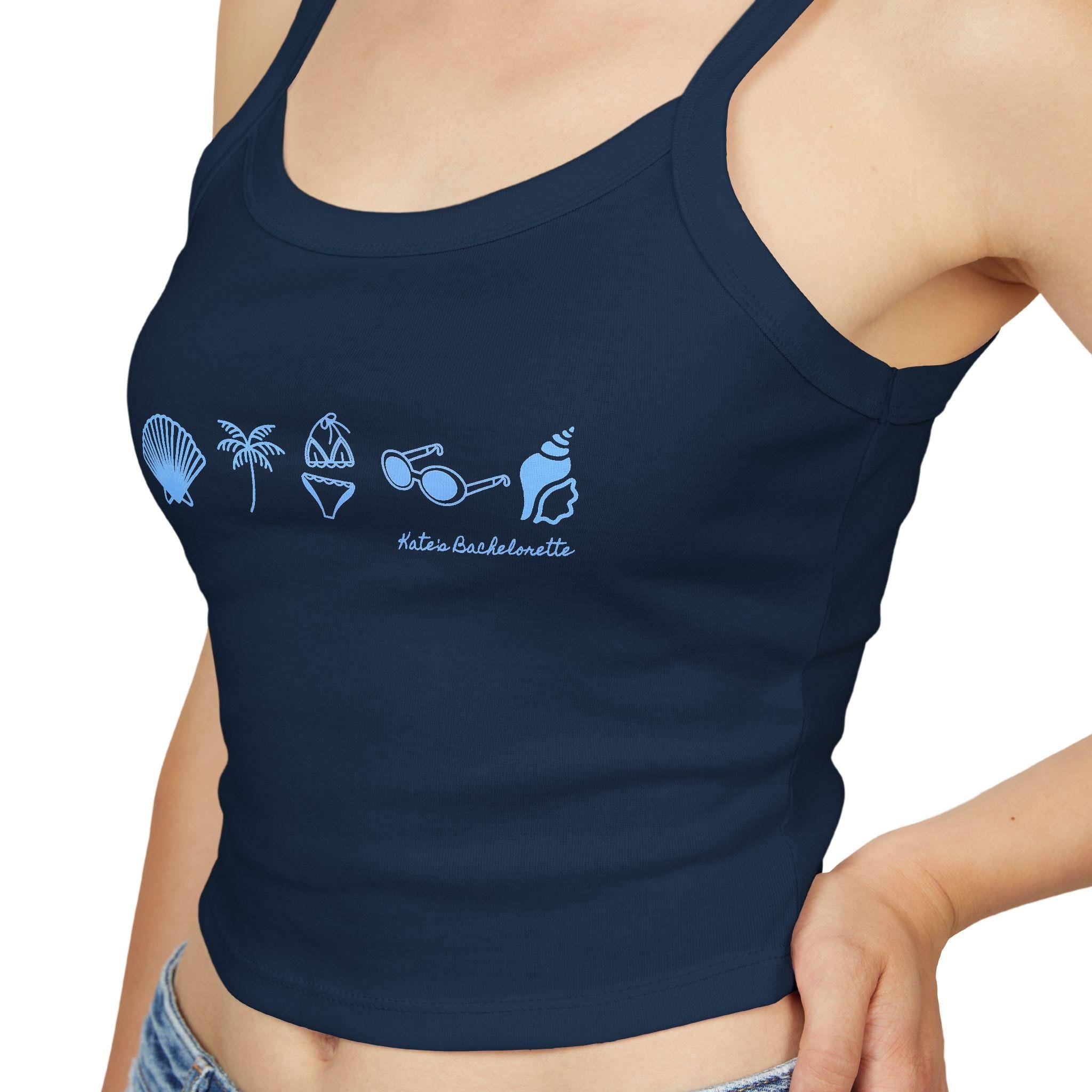 Coastal Club Bachelorette Tank | Personalized, Beach Blue Icons