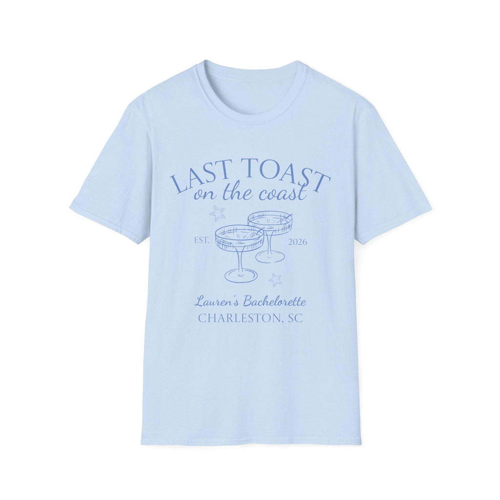 Last Toast on the Coast T-Shirt | Bachelorette Coastal Personalize Tshirt