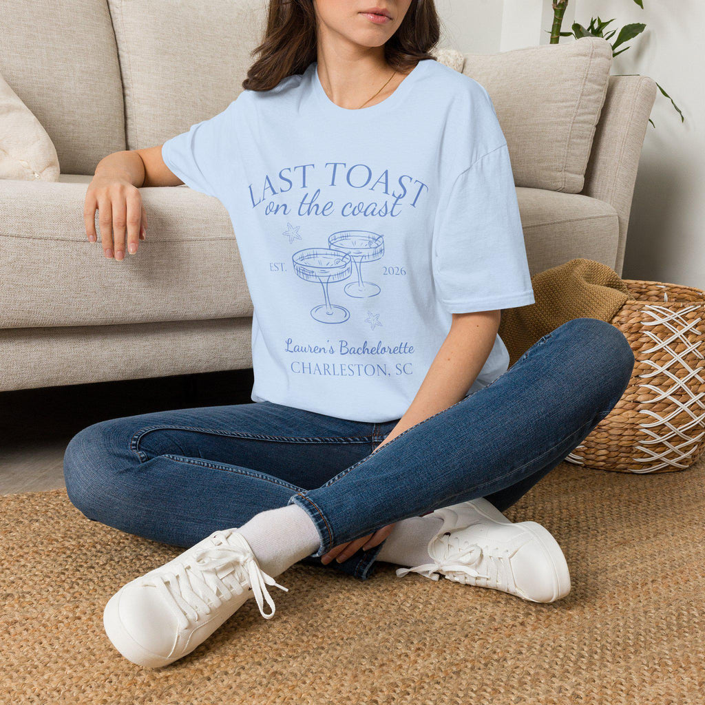 Last Toast on the Coast T-Shirt | Bachelorette Coastal Personalize Tshirt