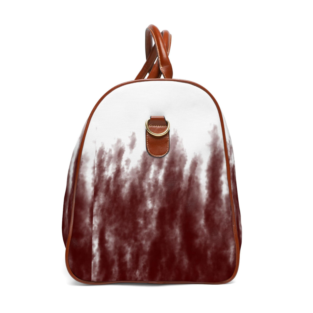 Maroon Watercolor Ombre Waterproof Travel Bag | Duffle, Weekender