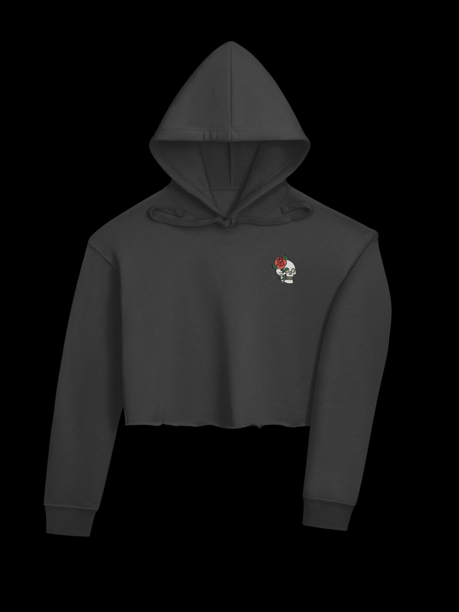 til death crop top hoodie