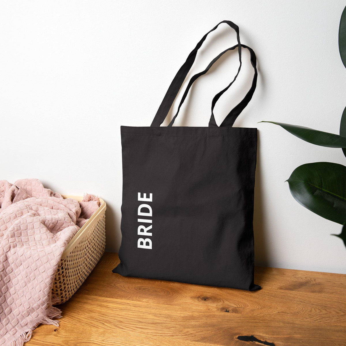 BRIDE Canvas Tote Bag | Personalize Cotton Bag | Bachelorette Party