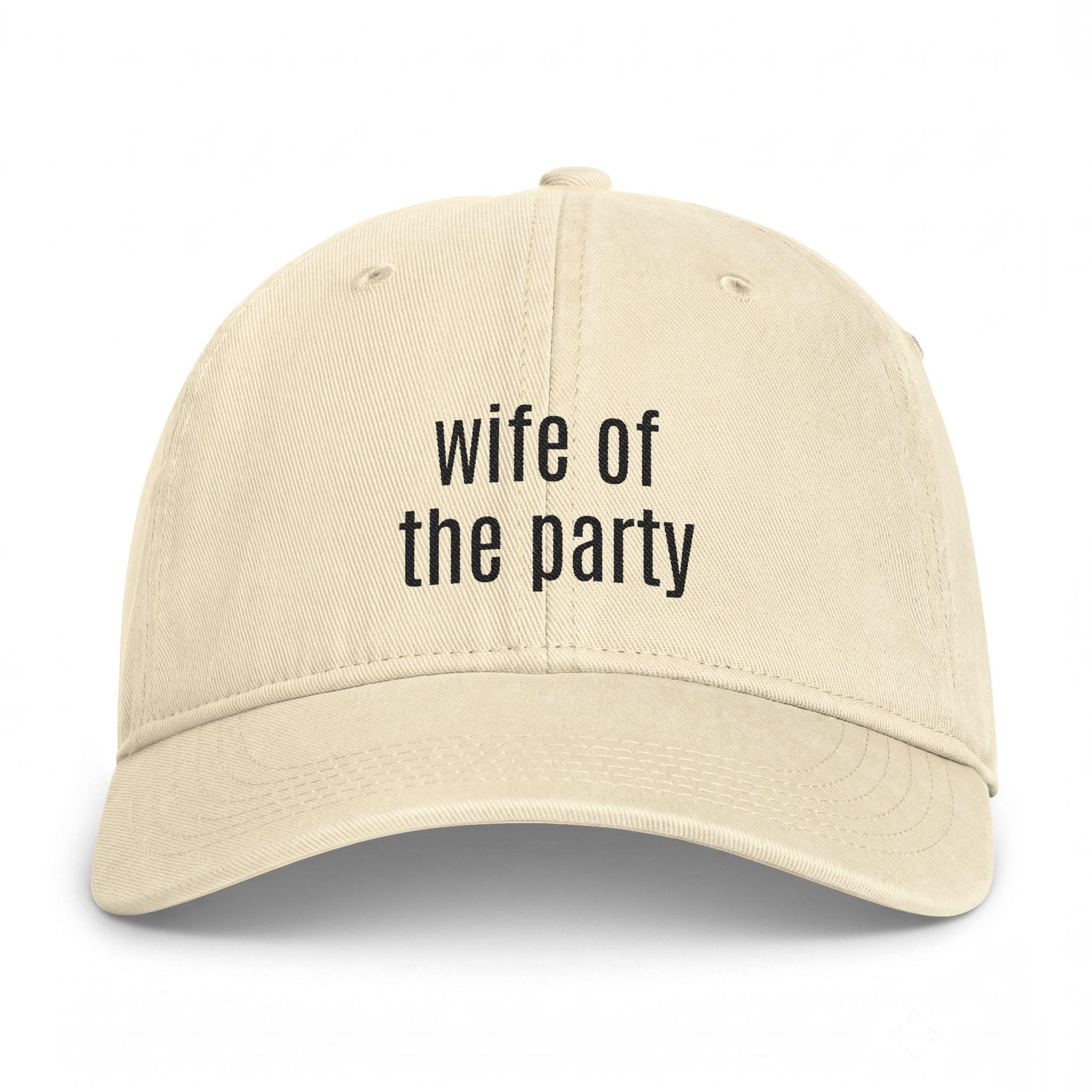 Coastal Washed Bachelorette Baseball Cap  Wife of the Party & The Party