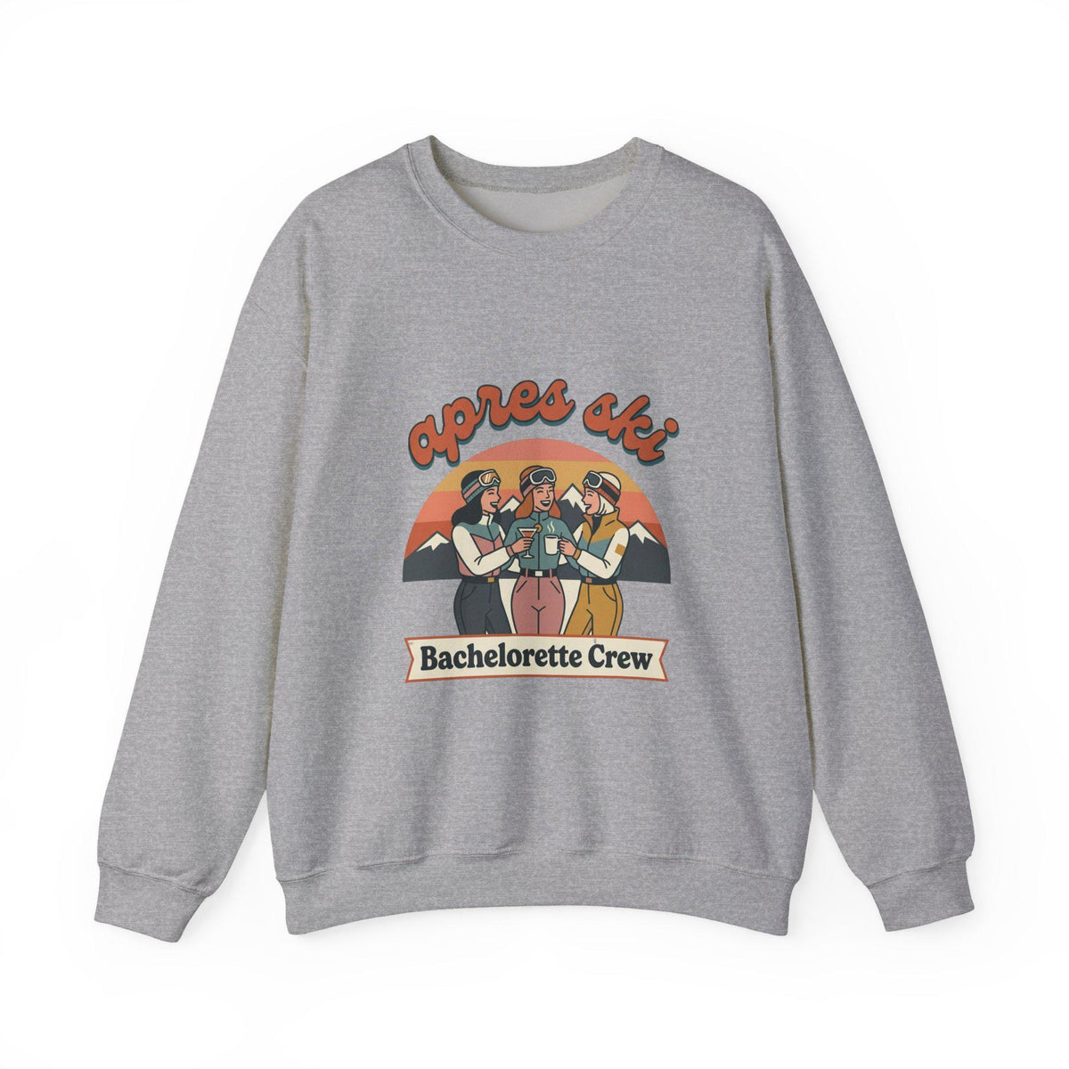 Après Ski Bachelorette Crewneck | Ski Party Friends Graphic