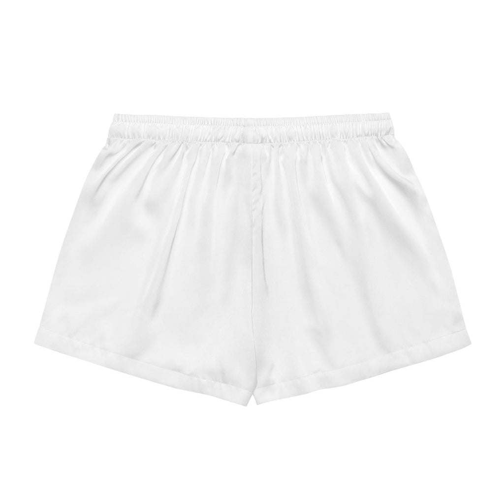 White Silky Mrs. Pajama Shorts | Bridal Set