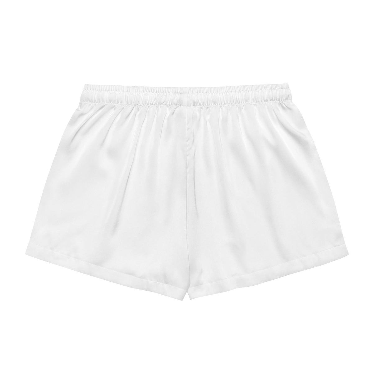 White Silky Mrs. Pajama Shorts | Bridal Set