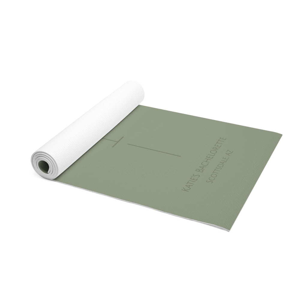 Sage Green Personalized Yoga Mat | Bachelorette Party Foam Mat