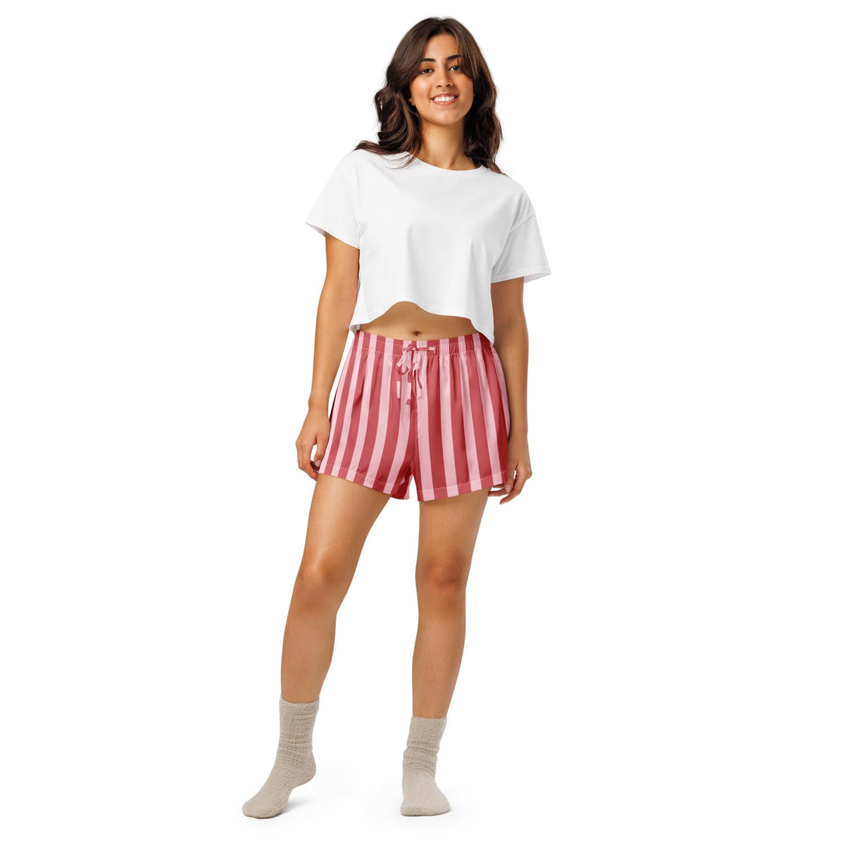 Silky Striped Pajama Shorts