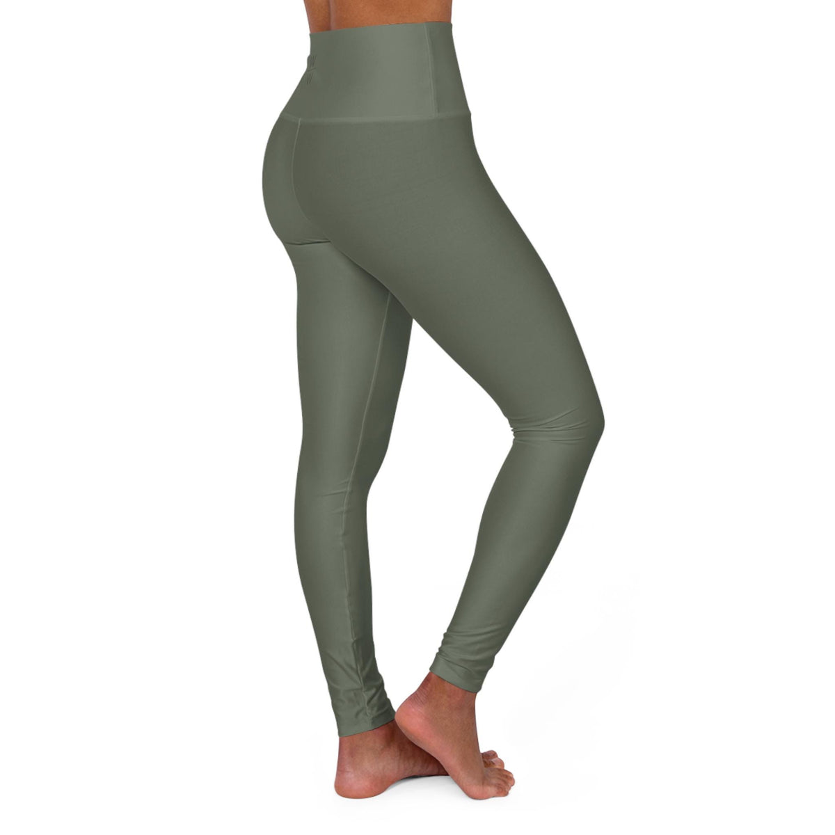 Olive Green High Waisted Yoga Leggings | Personalized Bachelorette Set | All-Over Print