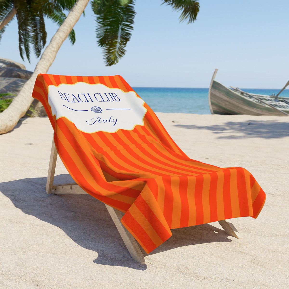 Beach Club Italy Bachelorette Beach Towel | Resort Design Wedding Weekend Essential