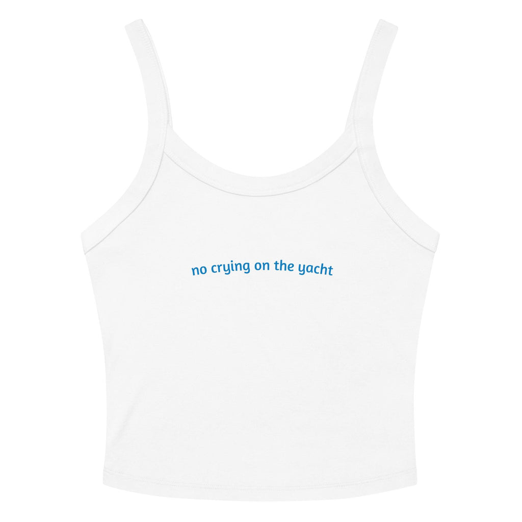 Bridesmaid tank - no crying on the yacht | Coastal Bachelorette Weekend