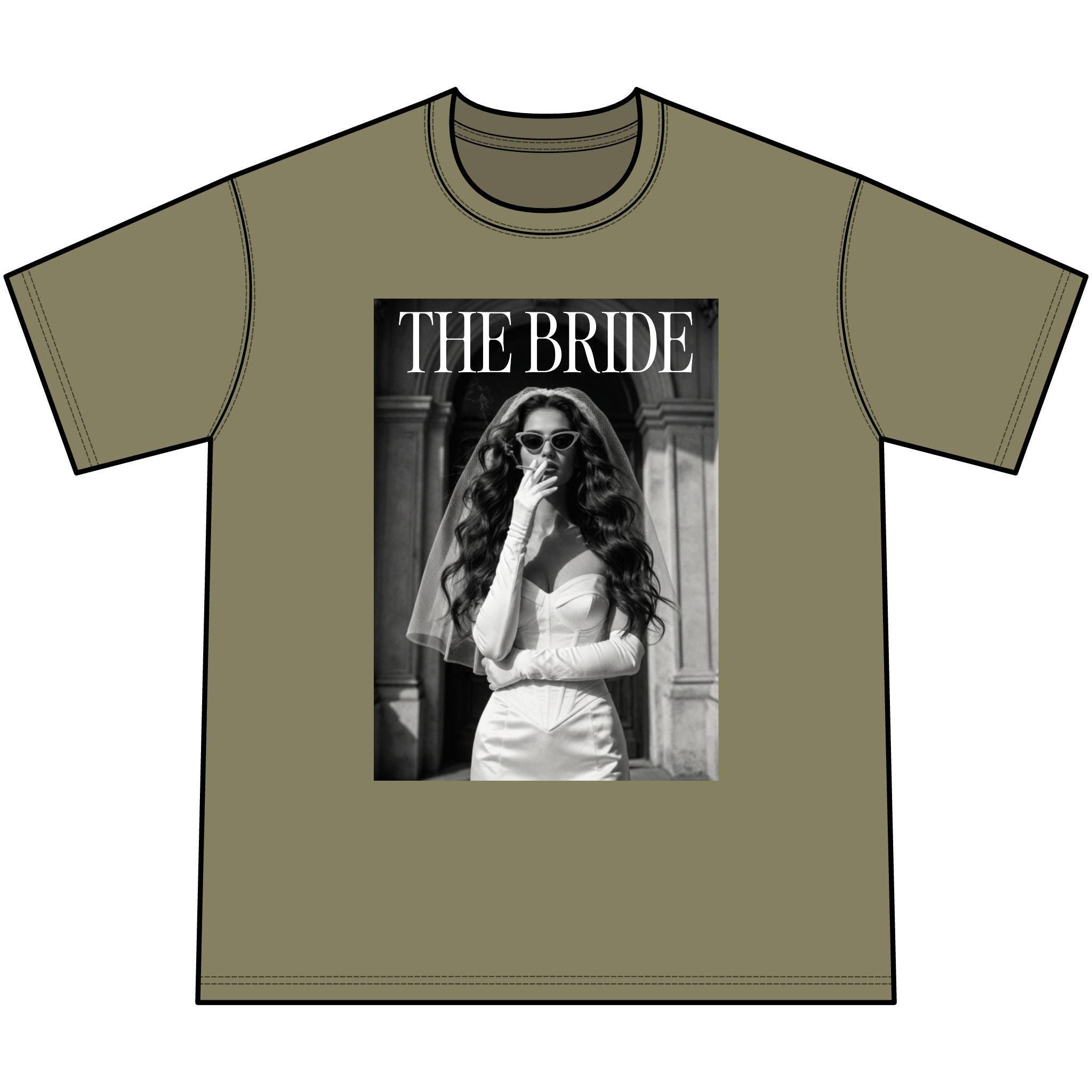 The Bride photo tee T-Shirt | Vintage bridal portrait graphic