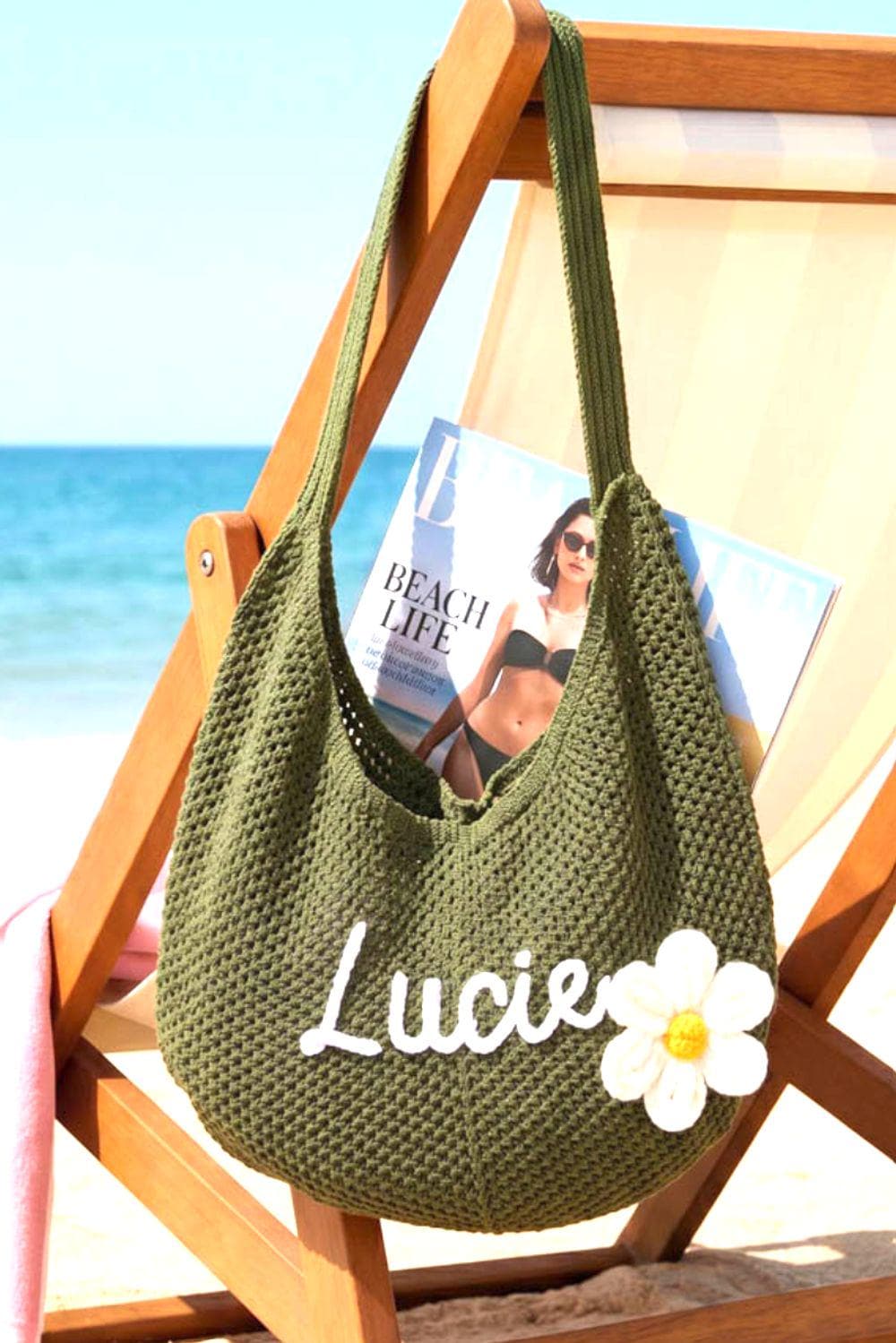Personalized Embroidered Beach Tote Bag | Bachelorette & Wedding Weekend