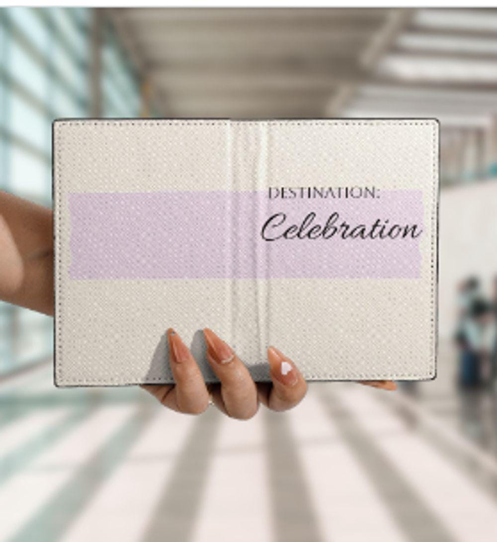 Destination: Celebration | Bachelorette & Wedding Leather Passport Wallet