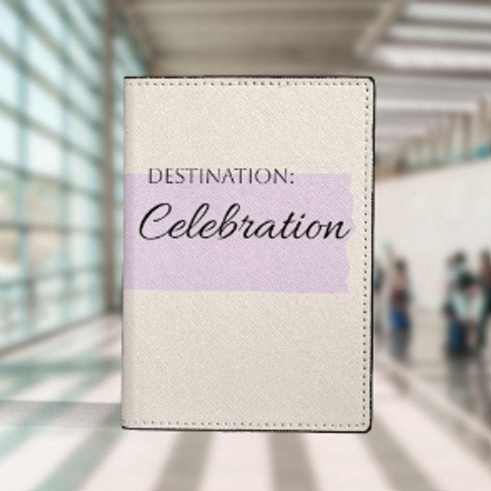 Destination: Celebration | Bachelorette & Wedding Leather Passport Wallet