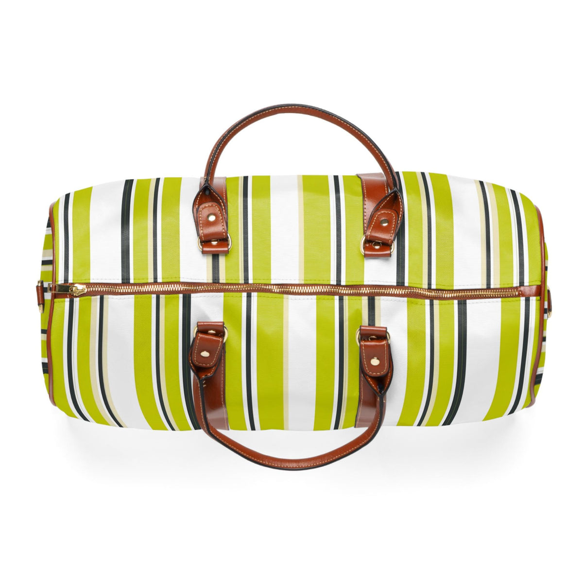Chartreuse Bachelorette & Wedding Weekender Bag | Striped Duffle, Beach Weekend Tote