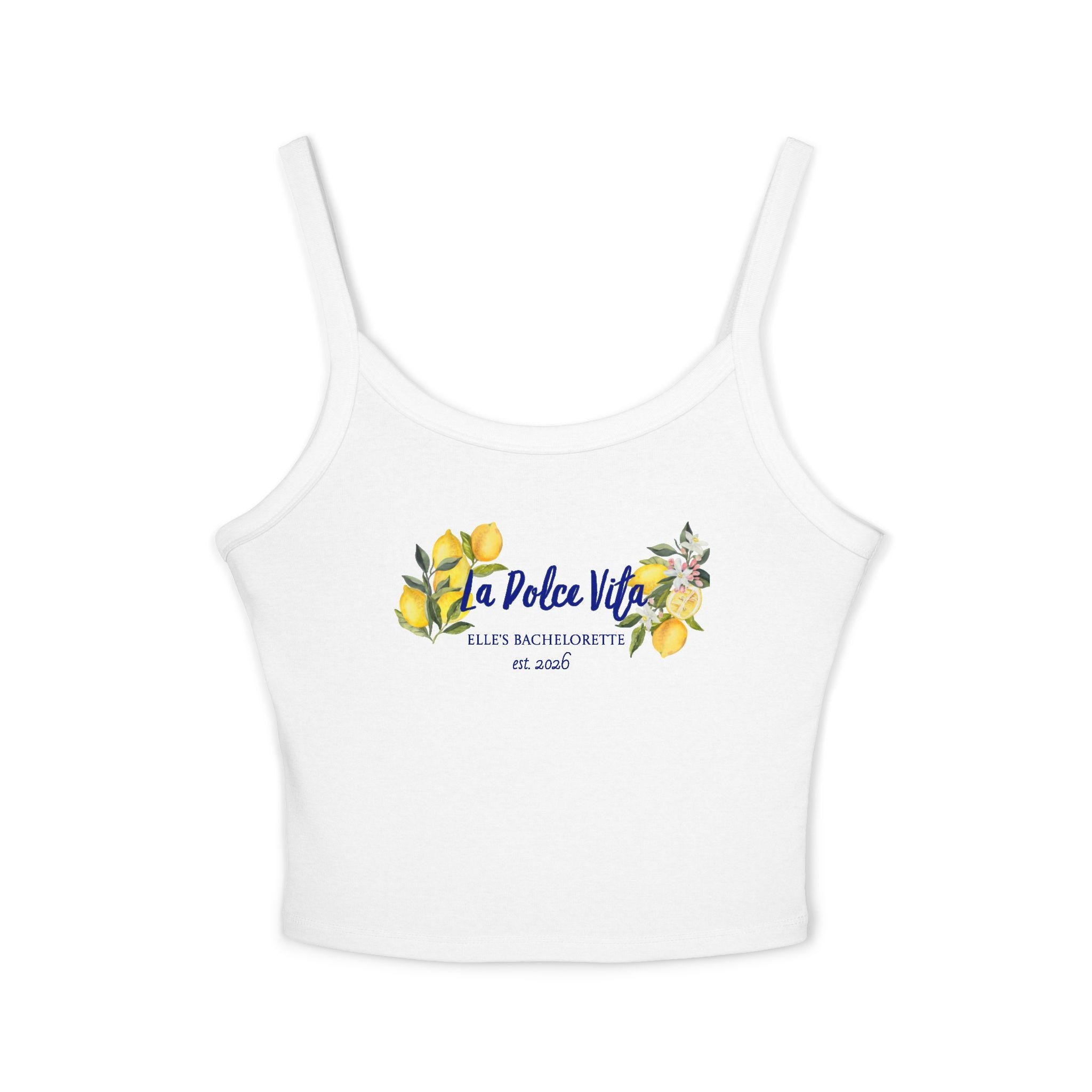 Bachelorette Tank | La Dolce Vita lemon floral personalized Graphic Tank
