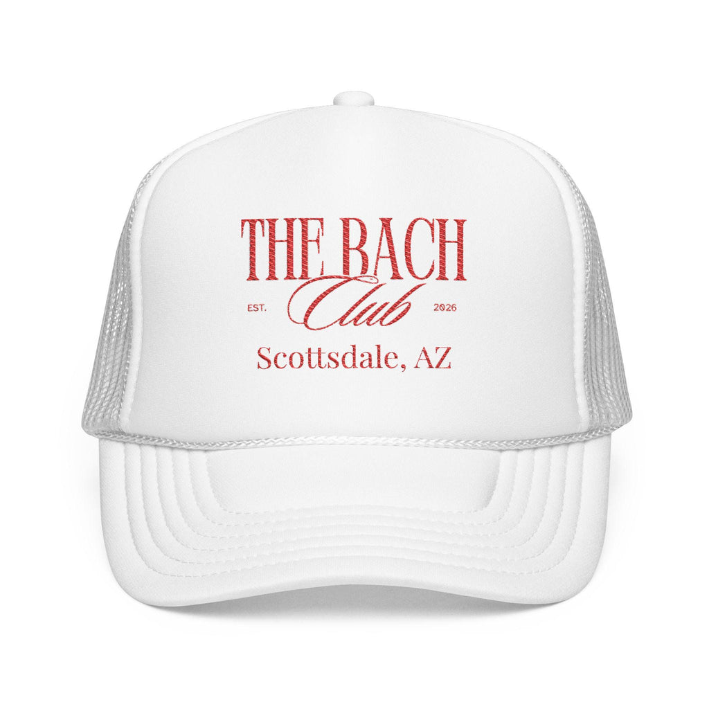 The Bach Club Bachelorette Trucker Hat | Retro, Red & Personalized