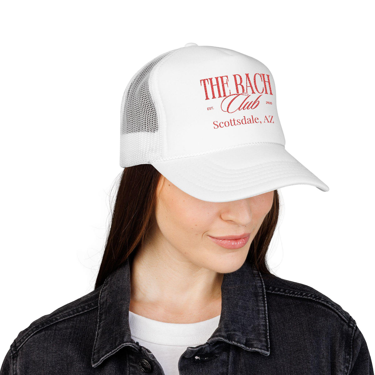 The Bach Club Bachelorette Trucker Hat | Retro, Red & Personalized