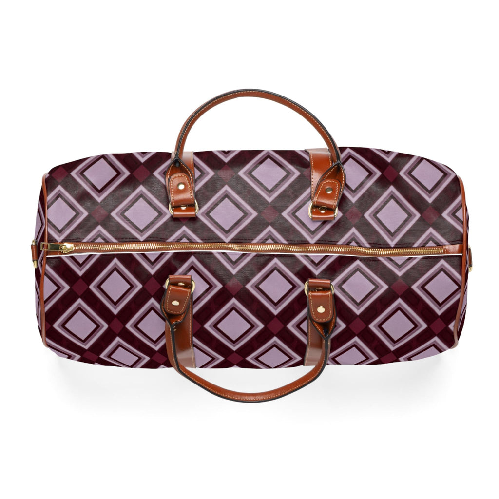 Burgundy Geometric Weekender Bag | Bachelorette & Wedding Weekend Travel